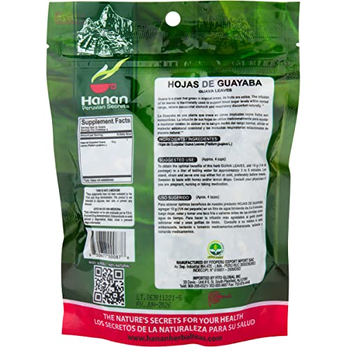 Hanan Guava Leaves 1.4oz Hojas de Guayaba 40g Loose Leaf Herba...