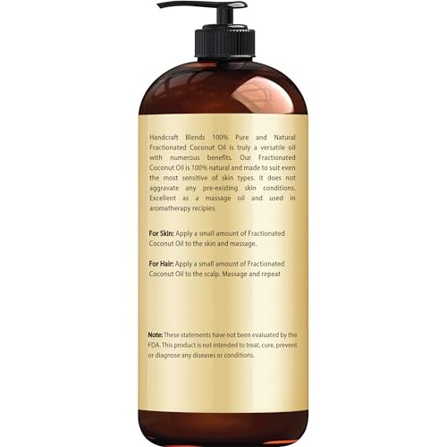 Handcraft Blends Fractionated Coconut Oil - 16 Fl Oz - 100% Pure...