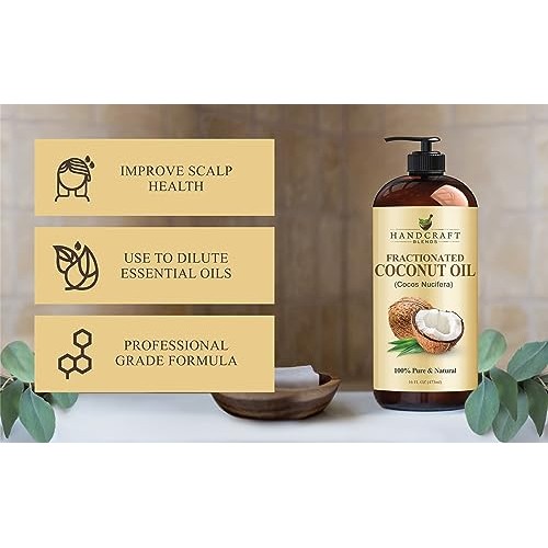 Handcraft Blends Fractionated Coconut Oil - 16 Fl Oz - 100% Pure...