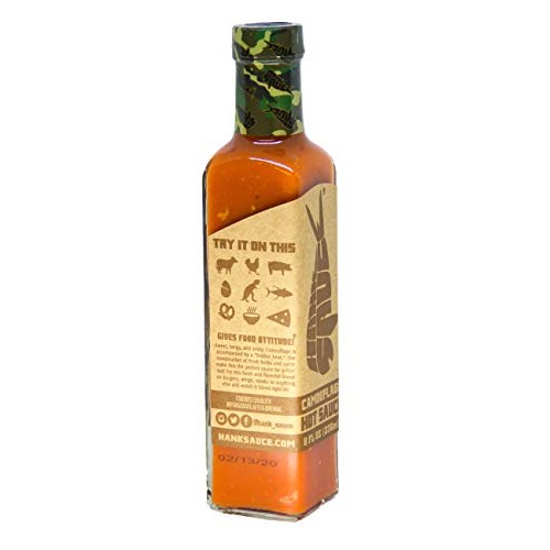 Hank Sauce Camouflage Hot Sauce - Versatile Hot Pepper Sauce Wit