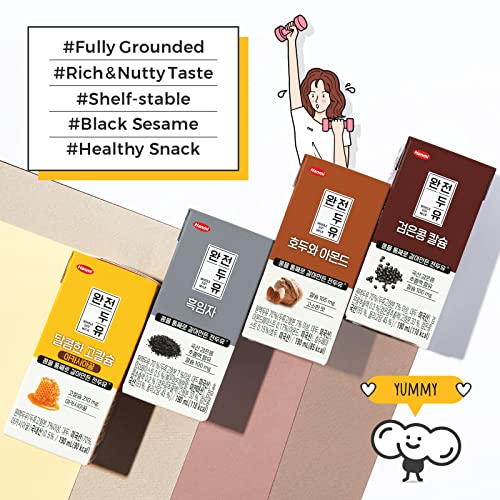 Hanmi Black Bean and Black Sesame Wholesome Soy Milk Fully Groun...
