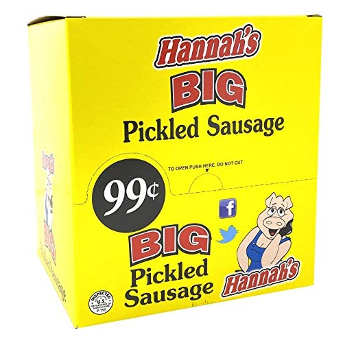 Hannah’S Big Pickled Sausage Pack Of 20 1.7 Ounce Sticks – Chi