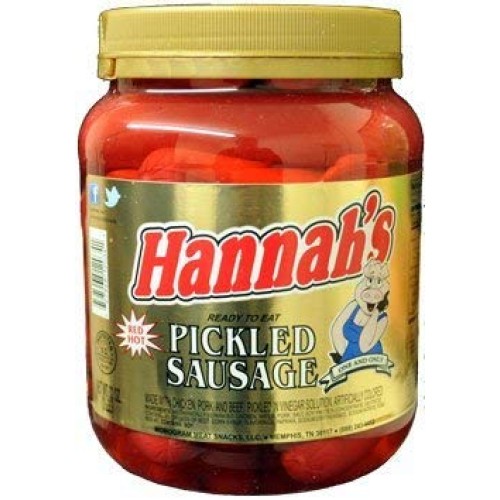 Hannahs Pickled Sausage 32Oz. 1 Jar