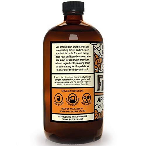 Hanys All Natural Original Fire Cider Tonic With Organic Apple
