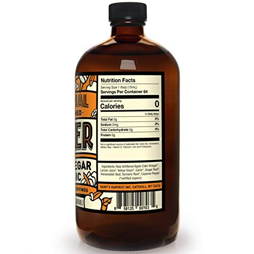 Hanys All Natural Original Fire Cider Tonic With Organic Apple
