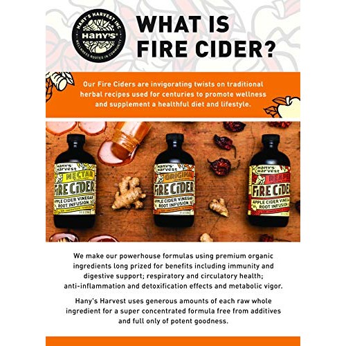 Hanys All Natural Original Fire Cider Tonic With Organic Apple