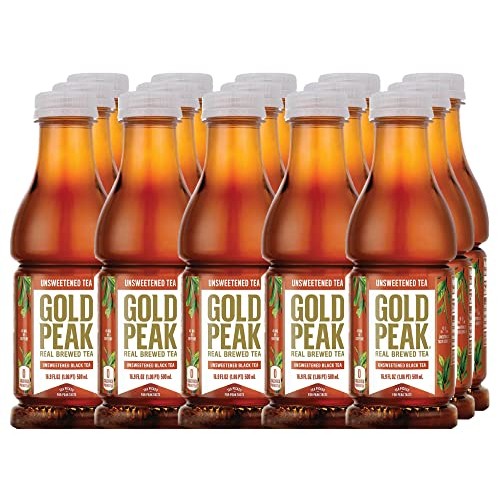 Gold Peak Unsweet Tea 16.9oz, 15 Pack Bottles, Black Tea