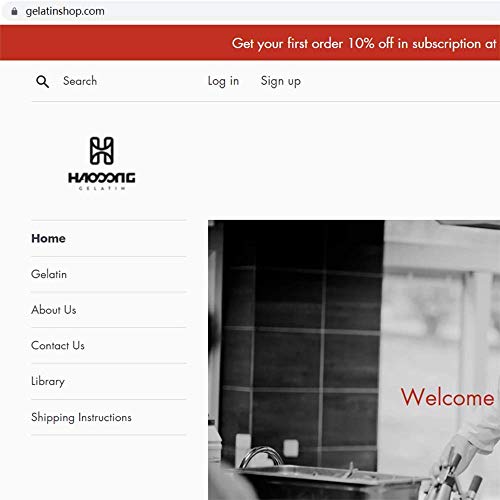 Haodong Beef Silver Leaf Gelatin Sheets - 180 Bloom 20 Sheets,