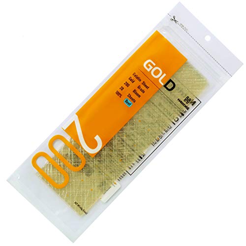 Haodong Beef Gold Leaf Gelatin Sheets - 200 Bloom 20 Sheets, 40
