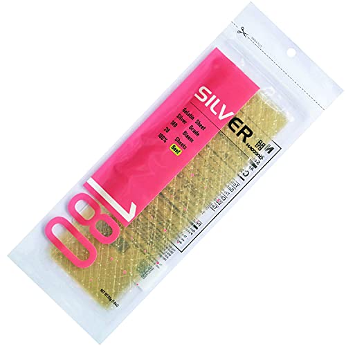 Haodong Beef Silver Leaf Gelatin Sheets - 180 Bloom 20 Sheets,
