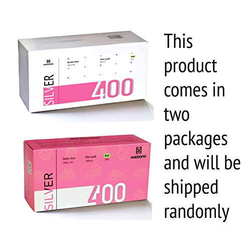 Haodong Beef Silver Leaf Gelatin Sheets - 1Kg/2.2Lbs 2.5G/Sheet