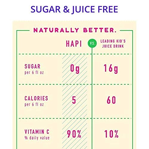 Hapi Water, Sugar-Free Kids Drink With Natural Fruit Flavors, 5