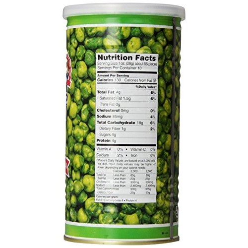 Hapi Hot Wasabi Peas, 9.9-Ounce Tins Pack Of 4