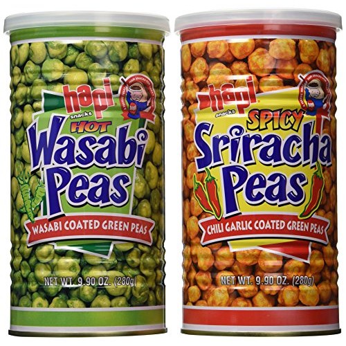 Hapi Hot Wasabi Peas + Spicy Sriracha Peas Combo Pack