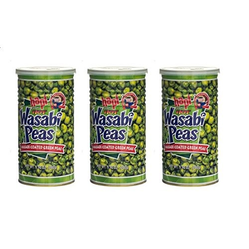 Hapi Hot Wasabi Peas, 9.9 Ounce Pack Of 3 Hapi Hot Wasabi Peas, 9.9 Ounce Pack Of 3