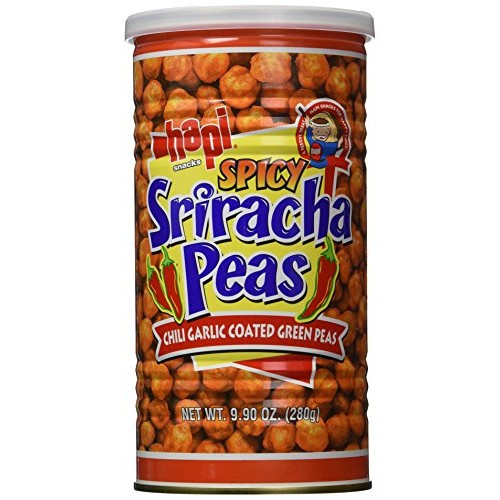 Hapi Snacks - Spicy Sriracha Peas - Chili Garlic Coated Green Pe