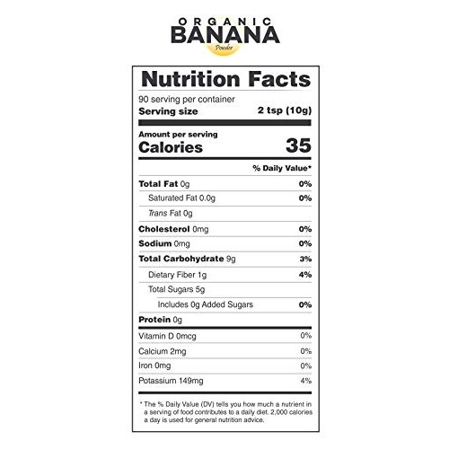 Happy Andes Organic Banana Powder 1Lb - Fresh Pure Raw Powdered