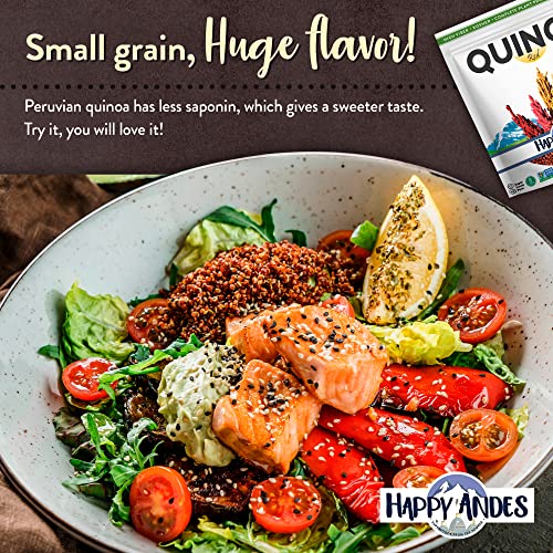 Happy Andes White Organic Quinoa 3 Lbs - Non Gluten, Whole Grain