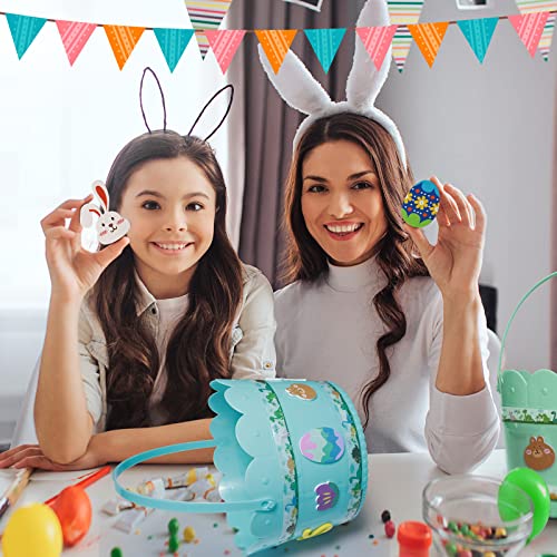 Happy Aplenty 3 Pcs DIY Easter Baskets for Kids, Personalized Ea...
