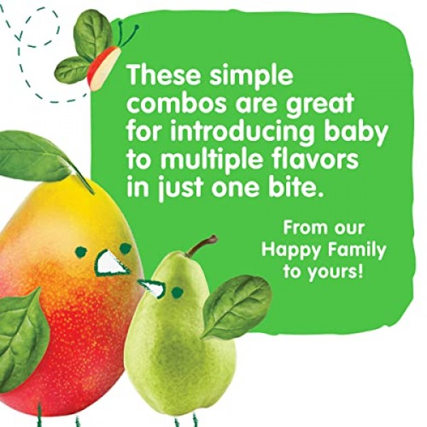 Happy Baby Organic Clearly Crafted Stage 2 Baby Food, Apples, Bl...
