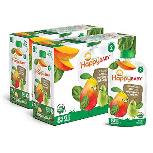 Happy Baby Organic Stage 2 Baby Food Simple Combos Spinach Mango