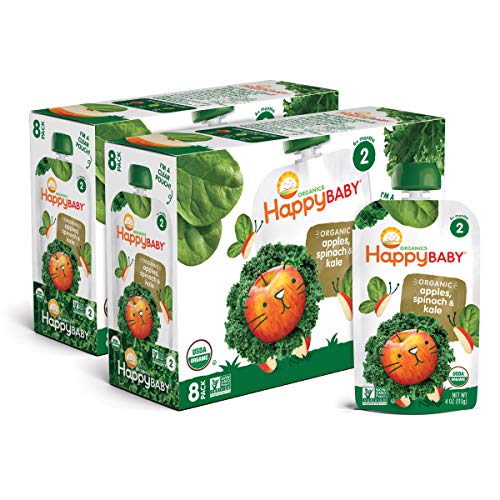 Happy Baby Organic Stage 2 Baby Food Simple Combos Spinach Apple