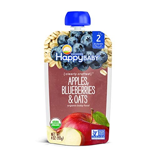 Happy Baby, Organic Apples Blueberries &Amp; Oats, 4 Oz