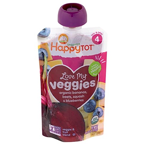 Happy Tot Love My Veggies Stage 4 Organic Toddler Food Banana Be