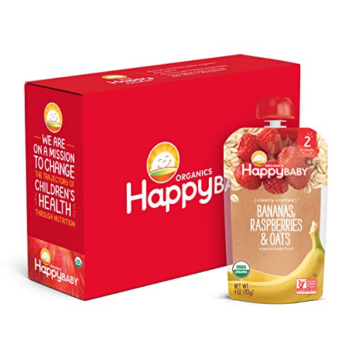 Happy Baby Clearly Crafted Stage 2 Organic Baby Food, Banana Ras