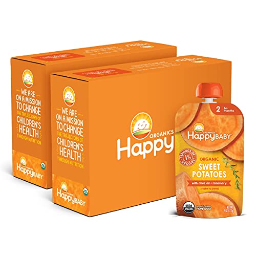 Happy Baby Organics Savory Blends Stage 2 + Rosemary 4Oz Pouch,