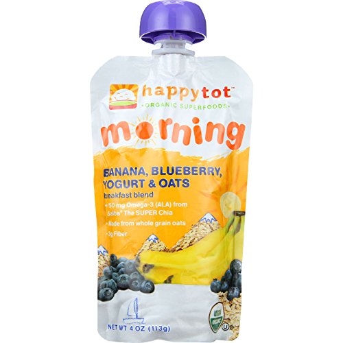 Happy Baby Organic Banana Blueberry Yogurt Happy Morning, 4 Oz