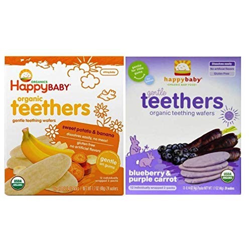 Happy Baby Organic Teethers 2 Flavor Bundle: 1 Sweet Potato &Amp;