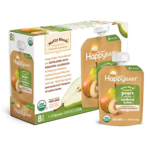 Happy Baby Organics Nutty Blends Organic Pears With 1 Tsp Cashew