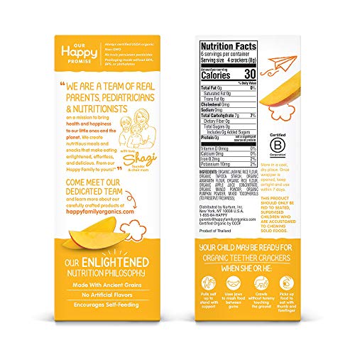 Happy Baby Organics Organic Teether Crackers Gluten Free Mango &...