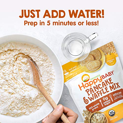 Happy Baby Organics Pancake & Waffle Mix, 8 Ounce Pouch Pack of 1