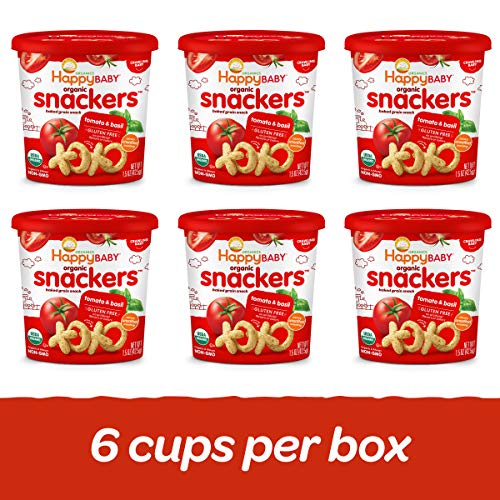 Happy Baby Organics Snackers Baked Grain Snack, Tomato And Basil