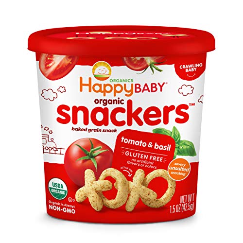 Happy Baby Organics Snackers Baked Grain Snack, Tomato And Basil