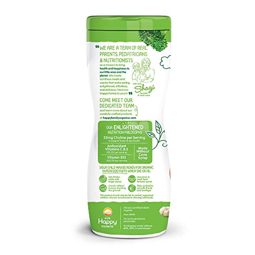 Happy Baby Organics Superfood Puffs, Apple &Amp; Broccoli, 2.1 Ounce