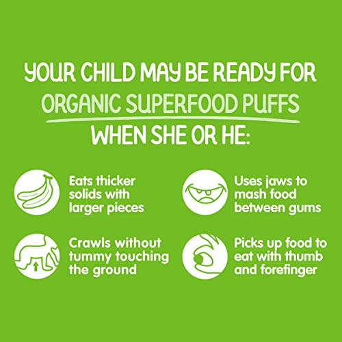 Happy Baby Organics Superfood Puffs, Apple &Amp; Broccoli, 2.1 Ounce