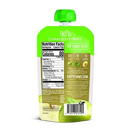 Happy Baby S2, Apple Kale Avocado, 4 Oz