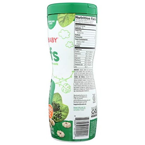 Happy Baby Organic Superfood Puffs, Kale &Amp; Spinach, 2.1 Ounce