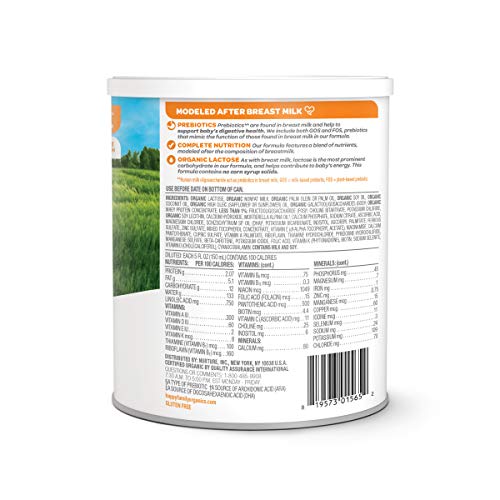 Happy Family Organic Infant Formula Milk Based Powder With Iron,