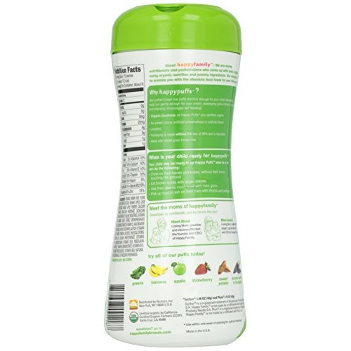 Happy Baby Organic Superfood Puffs Apple &Amp; Broccoli, 2.1 Ounce C