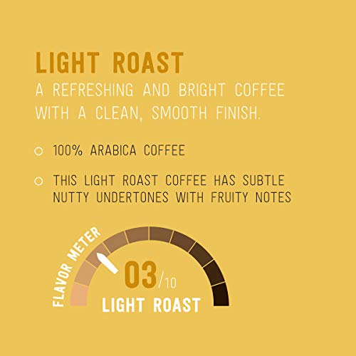 Amazon Brand - 100 Ct. Happy Belly Light Roast Coffee Pods, Haze