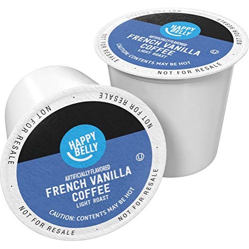 Amazon Brand - 100 Ct. Happy Belly Light Roast Coffee Pods, Fren