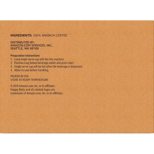 Amazon Brand - 100 Ct. Happy Belly Medium-Light Roast Coffee Pod