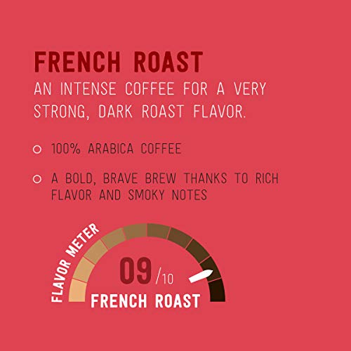 Amazon Brand - 24 Ct. Happy Belly Dark Roast Coffee Pods, French