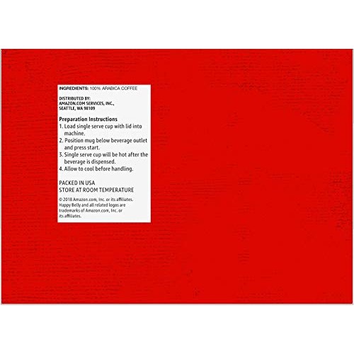 Amazon Brand - 24 Ct. Happy Belly Dark Roast Coffee Pods, French