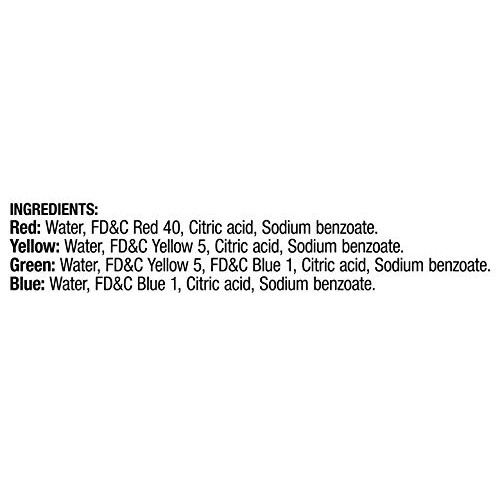 Amazon Brand - Happy Belly Assorted Food Coloring, 1.2 Fl Oz