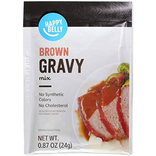 Amazon Brand - Happy Belly Brown Gravy Mix, 0.87 Oz Pack Of 12